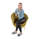 Casa si Gradina - Mobilier - Scaune si fotolii - Fotolii - Fotoliu in stil Art-deco, catifea Velvet mustar/crom auriu, NOBLIN - Infinity.ro