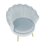 Casa si Gradina - Mobilier - Scaune si fotolii - Fotolii - Fotoliu in stil Art-deco, catifea Velvet gri-albastru/crom auriu, NOBLIN - Infinity.ro