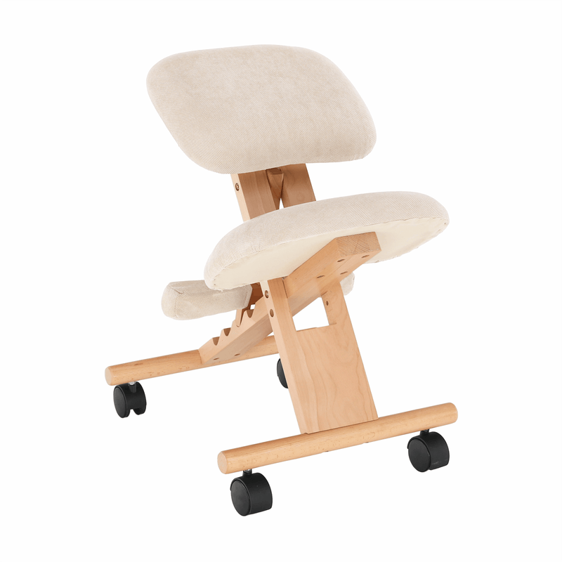 Casa si Gradina - Mobilier - Scaune si fotolii - Scaune - Scaun tip kneeling ergonomic, crem / fag, GROCO - Infinity.ro
