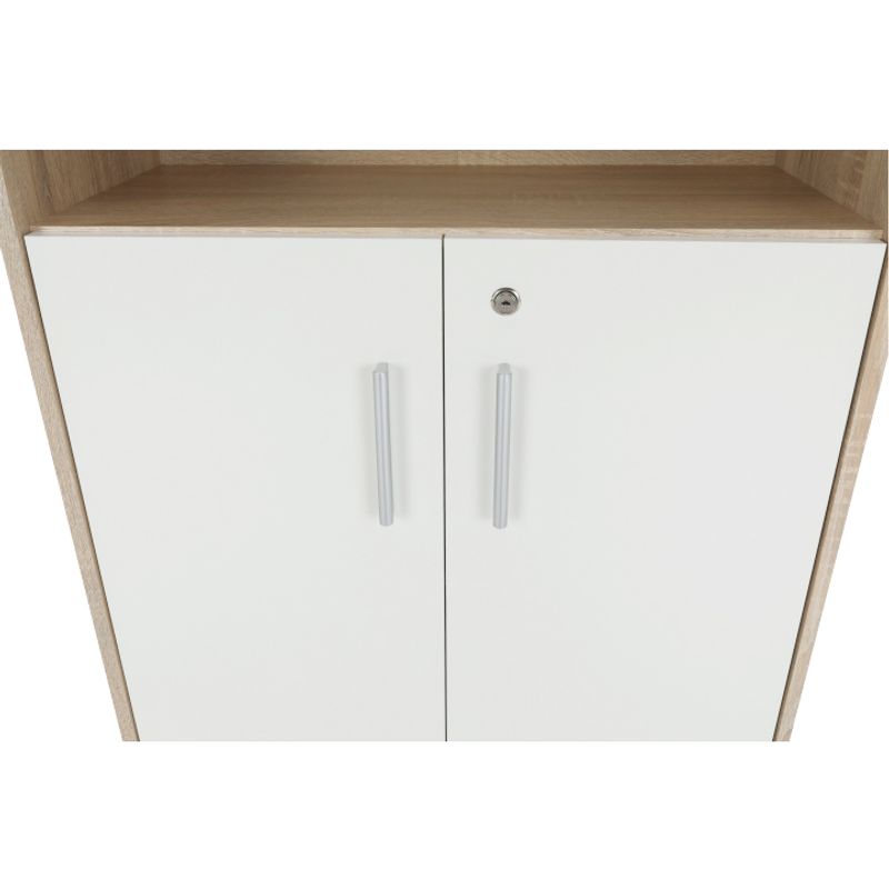 Casa si Gradina - Mobilier - Biblioteci si rafturi - Etajere - Etajera cu polite, stejar sonoma/alb, JOHAN 2 NEW 10 - Infinity.ro