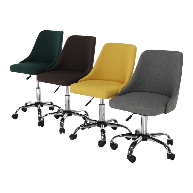 Casa si Gradina - Mobilier - Scaune si fotolii - Scaune - Scaun de birou, maro/crom, EDIZ - Infinity.ro