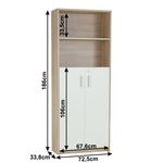 Casa si Gradina - Mobilier - Biblioteci si rafturi - Etajere - Etajera cu polite, stejar sonoma/alb, JOHAN 2 NEW 10 - Infinity.ro