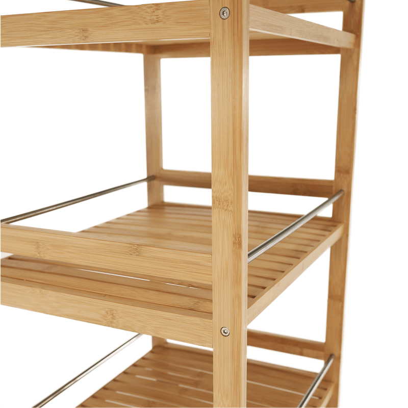 Casa si Gradina - Bucatarie si vesela - Ustensile bucatarie - Cosuri servire - Carucior de servire, bambus natural, NASHY - Infinity.ro