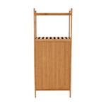 Casa si Gradina - Sanitare - Suporturi si accesorii baie - Accesorii baie - Cos de rufe, bambus natural/gri, KERI NEW - Infinity.ro