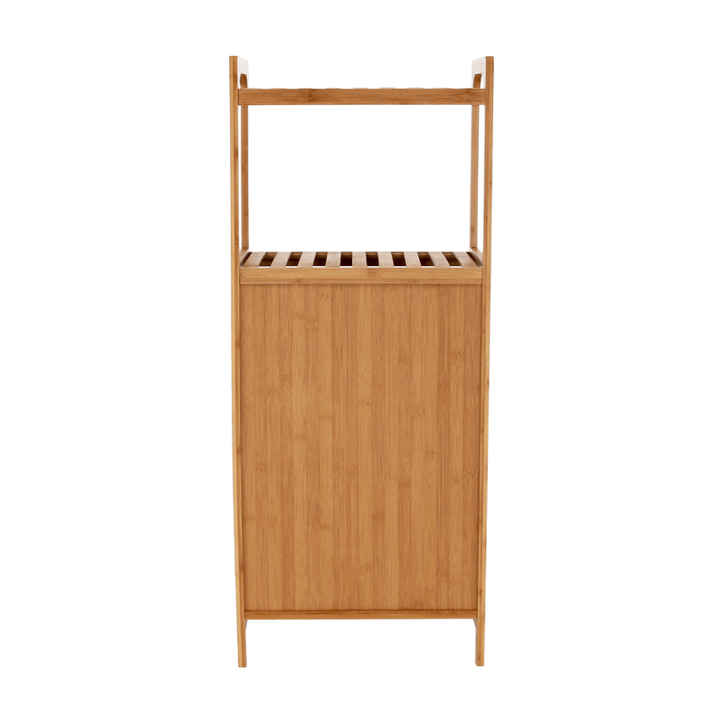 Casa si Gradina - Sanitare - Suporturi si accesorii baie - Accesorii baie - Cos de rufe, bambus natural/gri, KERI NEW - Infinity.ro