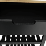 Casa si Gradina - Bucatarie si vesela - Ustensile bucatarie - Cosuri servire - Carucior de servire, natural/negru, ARETE - Infinity.ro