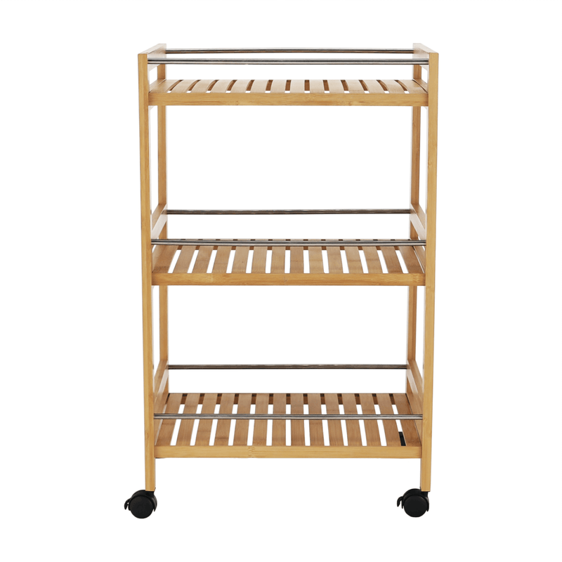 Casa si Gradina - Bucatarie si vesela - Ustensile bucatarie - Cosuri servire - Carucior de servire, bambus natural, NASHY - Infinity.ro