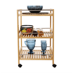 Casa si Gradina - Bucatarie si vesela - Ustensile bucatarie - Cosuri servire - Carucior de servire, bambus natural, NASHY - Infinity.ro