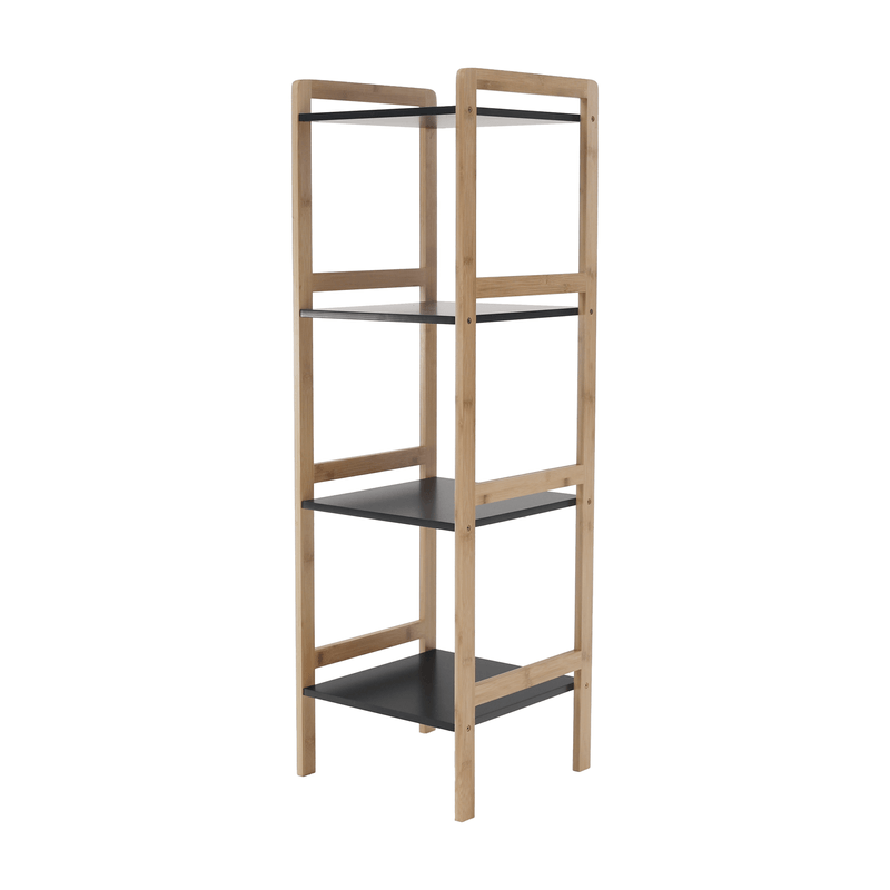 Casa si Gradina - Mobilier - Biblioteci si rafturi - Rafturi - Etajera cu 4 rafturi, natural / negru, NAOKO - Infinity.ro