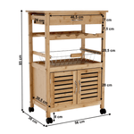 Casa si Gradina - Bucatarie si vesela - Ustensile bucatarie - Cosuri servire - Carucior de servire, natural, NAVID - Infinity.ro