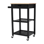 Casa si Gradina - Bucatarie si vesela - Ustensile bucatarie - Cosuri servire - Carucior de servire, natural/negru, ARETE - Infinity.ro