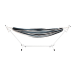 Casa si Gradina - Gradina si terasa - Balansoare si hamace - Hamace si suporturi - Plasa oscilanta, model cu dungi albastre, KABUKI - Infinity.ro