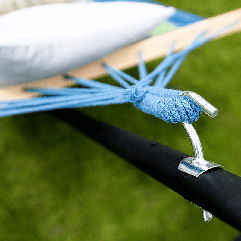 Casa si Gradina - Gradina si terasa - Balansoare si hamace - Hamace si suporturi - Hamac, turcoaz/albastru/verde, EVANA NEW - single - Infinity.ro