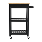 Casa si Gradina - Bucatarie si vesela - Ustensile bucatarie - Cosuri servire - Carucior de servire, natural/negru, ARETE - Infinity.ro