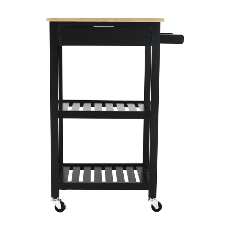 Casa si Gradina - Bucatarie si vesela - Ustensile bucatarie - Cosuri servire - Carucior de servire, natural/negru, ARETE - Infinity.ro