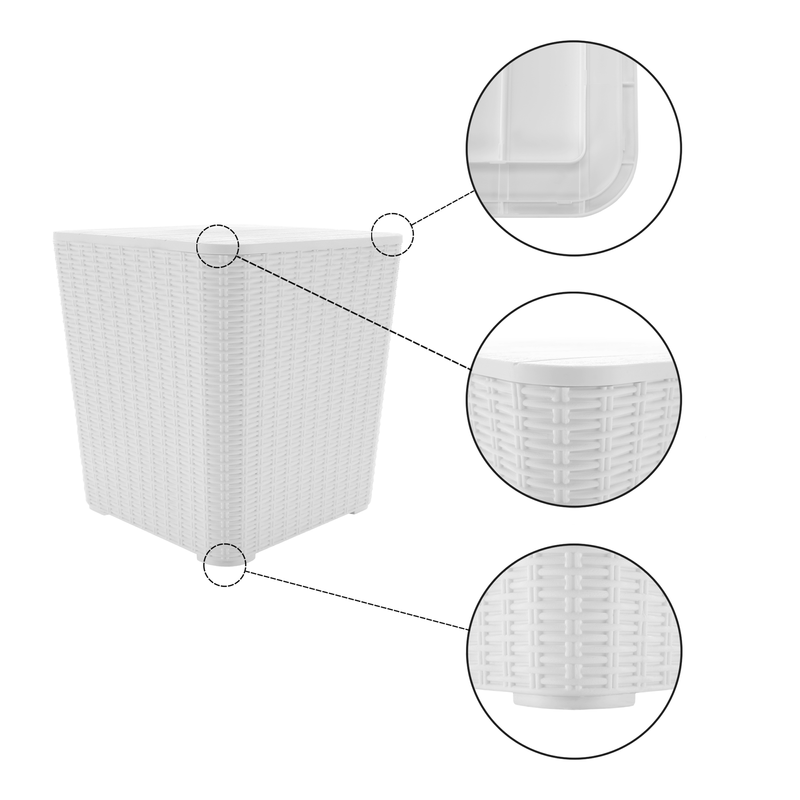 Casa si Gradina - Gradina si terasa - Mobilier exterior - Dulapuri si lazi depozitare exterior - Cutie / masa de depozitare pentru gradina, alba, UGUR - Infinity.ro