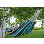 Casa si Gradina - Gradina si terasa - Balansoare si hamace - Hamace si suporturi - Plasa oscilanta, model cu dungi albastre, KABUKI - Infinity.ro