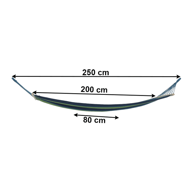 Casa si Gradina - Gradina si terasa - Balansoare si hamace - Hamace si suporturi - Hamac, turcoaz/albastru/verde, EVANA NEW - single - Infinity.ro