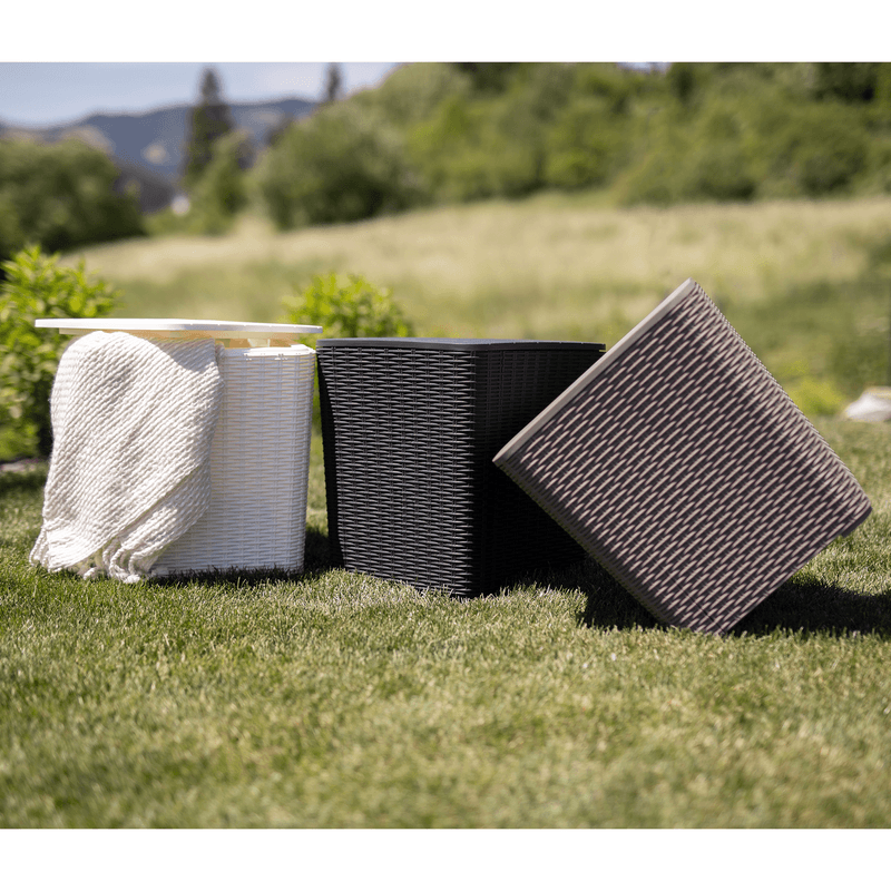 Casa si Gradina - Gradina si terasa - Mobilier exterior - Dulapuri si lazi depozitare exterior - Cutie / masa de depozitare pentru gradina, alba, UGUR - Infinity.ro