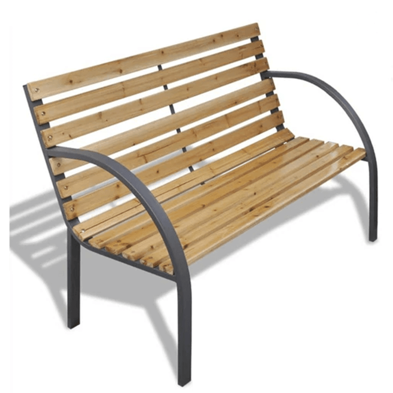 Casa si Gradina - Gradina si terasa - Mobilier exterior - Bancute de gradina - Banca de gradina, neagra / naturala, LACEA - Infinity.ro