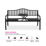 Casa si Gradina - Gradina si terasa - Mobilier exterior - Bancute de gradina - Banca de gradina cu masa, neagra, DAGNO - Infinity.ro