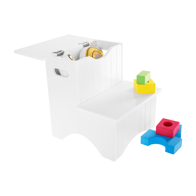 Casa si Gradina - Mobilier - Mobilier copii - Mobilier camera copiilor - Scari pentru copii cu spatiu de depozitare, alb, HURLEY - Infinity.ro