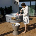 Casa si Gradina - Gradina si terasa - Mobilier exterior - Mese gradina - Masa de racire pentru gradina, gri, FABIR - Infinity.ro