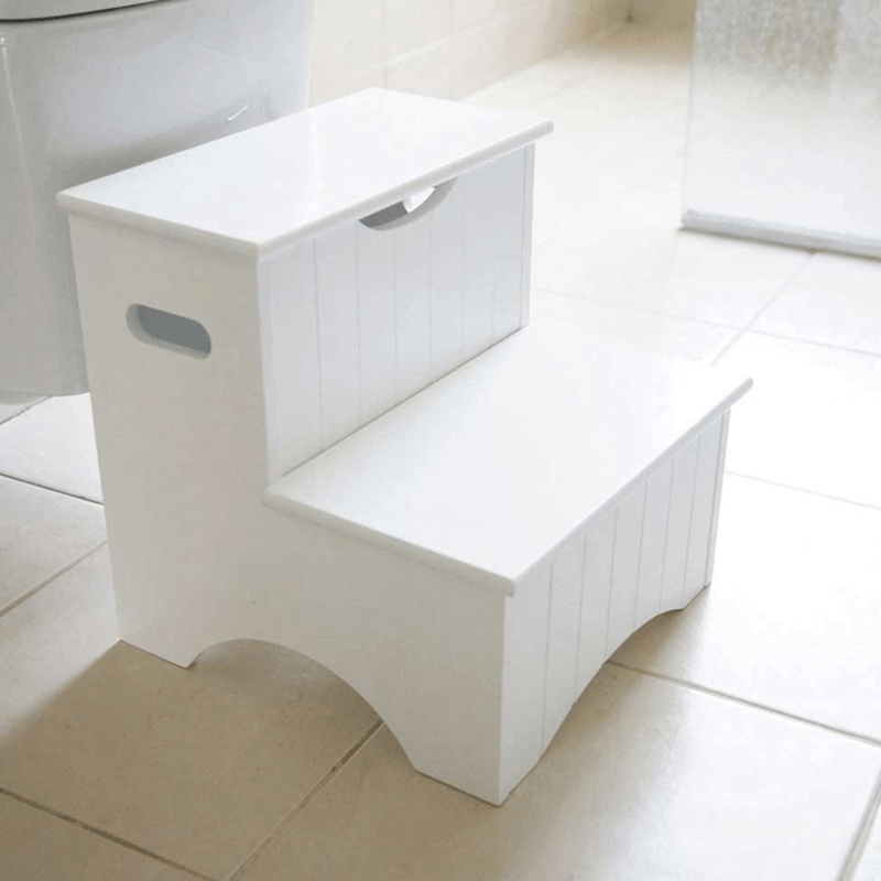 Casa si Gradina - Mobilier - Mobilier copii - Mobilier camera copiilor - Scari pentru copii cu spatiu de depozitare, alb, HURLEY - Infinity.ro