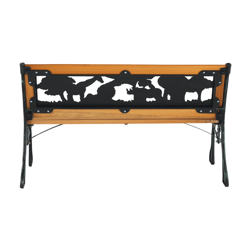 Casa si Gradina - Gradina si terasa - Mobilier exterior - Bancute de gradina - Banca pentru copii, negru / natural, NADAZA - Infinity.ro