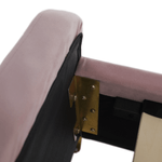 Casa si Gradina - Mobilier - Paturi si accesorii - Paturi - Pat, roz/gold crom auriu, 180x200, KAISA - Infinity.ro