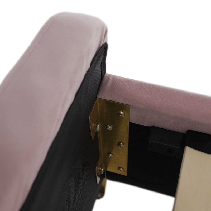 Casa si Gradina - Mobilier - Paturi si accesorii - Paturi - Pat, roz/gold crom auriu, 180x200, KAISA - Infinity.ro