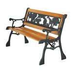 Casa si Gradina - Gradina si terasa - Mobilier exterior - Bancute de gradina - Banca pentru copii, negru / natural, NADAZA - Infinity.ro