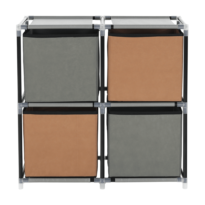 Casa si Gradina - Mobilier - Comode si corpuri - Comode - Comoda cu sertare din material textil, negru/maro/gri, CAMILO TYP 1 - Infinity.ro