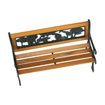 Casa si Gradina - Gradina si terasa - Mobilier exterior - Bancute de gradina - Banca pentru copii, negru / natural, NADAZA - Infinity.ro