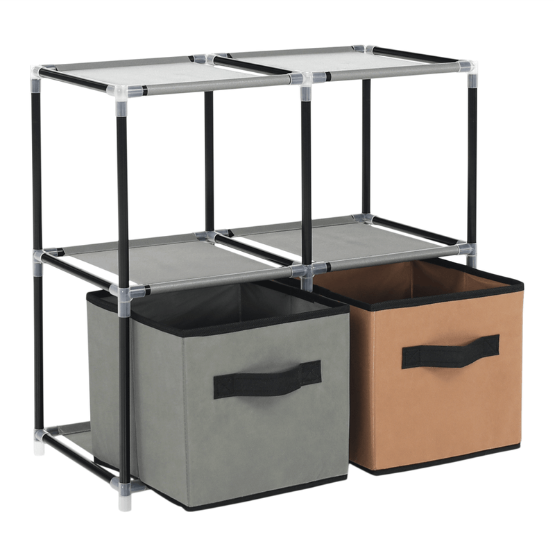 Casa si Gradina - Mobilier - Comode si corpuri - Comode - Comoda cu sertare din material textil, negru/maro/gri, CAMILO TYP 1 - Infinity.ro