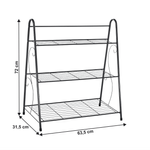 Casa si Gradina - Mobilier - Biblioteci si rafturi - Etajere - Etajera, 3 rafturi, gri inchis, VERUMA - Infinity.ro
