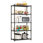 Casa si Gradina - Mobilier - Biblioteci si rafturi - Rafturi - Etajera, 5 rafturi, negru, SUER TYP 2 - Infinity.ro