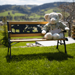 Casa si Gradina - Gradina si terasa - Mobilier exterior - Bancute de gradina - Banca pentru copii, negru / natural, NADAZA - Infinity.ro