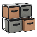 Casa si Gradina - Mobilier - Comode si corpuri - Comode - Comoda cu sertare din material textil, negru/maro/gri, CAMILO TYP 1 - Infinity.ro