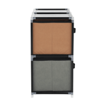 Casa si Gradina - Mobilier - Comode si corpuri - Comode - Comoda cu sertare din material textil, negru/maro/gri, CAMILO TYP 1 - Infinity.ro