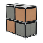 Casa si Gradina - Mobilier - Comode si corpuri - Comode - Comoda cu sertare din material textil, negru/maro/gri, CAMILO TYP 1 - Infinity.ro