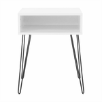 Casa si Gradina - Mobilier - Comode si corpuri - Noptiere - Noptiera / masa, alb / negru, HONEJ - Infinity.ro