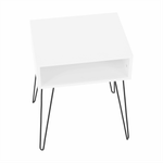 Casa si Gradina - Mobilier - Comode si corpuri - Noptiere - Noptiera / masa, alb / negru, HONEJ - Infinity.ro