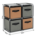 Casa si Gradina - Mobilier - Comode si corpuri - Comode - Comoda cu sertare din material textil, negru/maro/gri, CAMILO TYP 1 - Infinity.ro