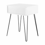 Casa si Gradina - Mobilier - Comode si corpuri - Noptiere - Noptiera / masa, alb / negru, HONEJ - Infinity.ro