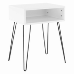 Casa si Gradina - Mobilier - Comode si corpuri - Noptiere - Noptiera / masa, alb / negru, HONEJ - Infinity.ro