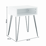 Casa si Gradina - Mobilier - Comode si corpuri - Noptiere - Noptiera / masa, alb / negru, HONEJ - Infinity.ro