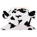 Casa si Gradina - Mobilier - Scaune si fotolii - Tabureti - Taburet in forma de vacuta, catifea Velvet alb/negru/natural, MOLLY - Infinity.ro