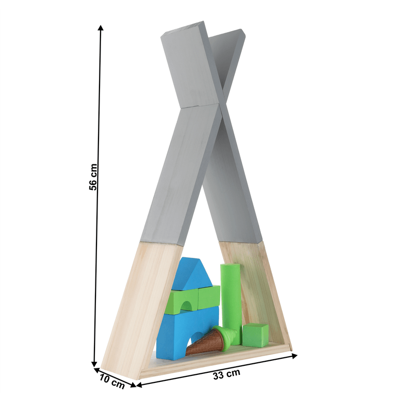 Casa si Gradina - Mobilier - Biblioteci si rafturi - Rafturi - Raft pentru copii, gri / natural, JOLI - Infinity.ro