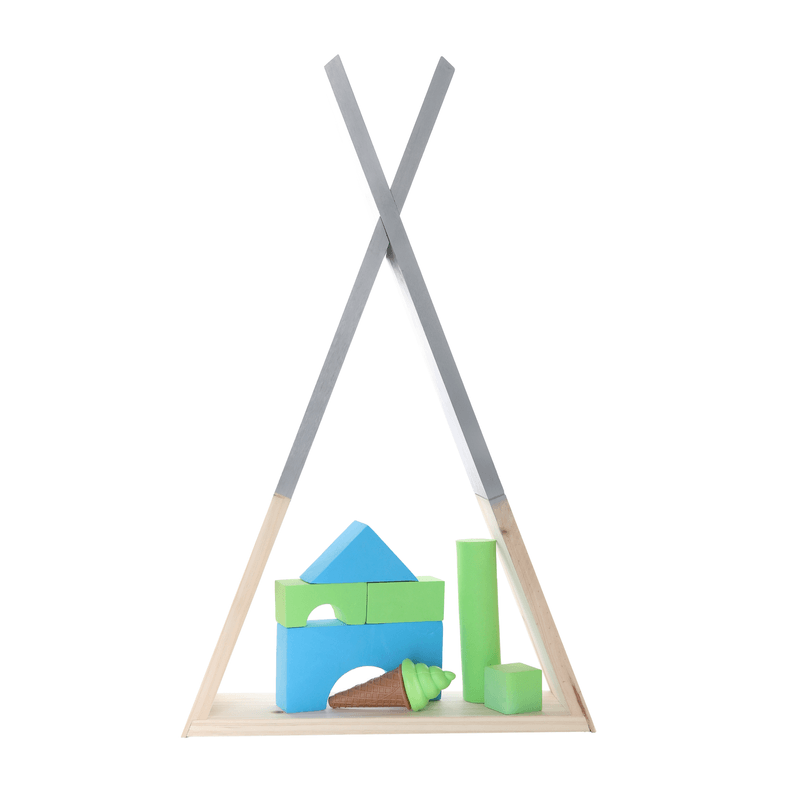 Casa si Gradina - Mobilier - Biblioteci si rafturi - Rafturi - Raft pentru copii, gri / natural, JOLI - Infinity.ro